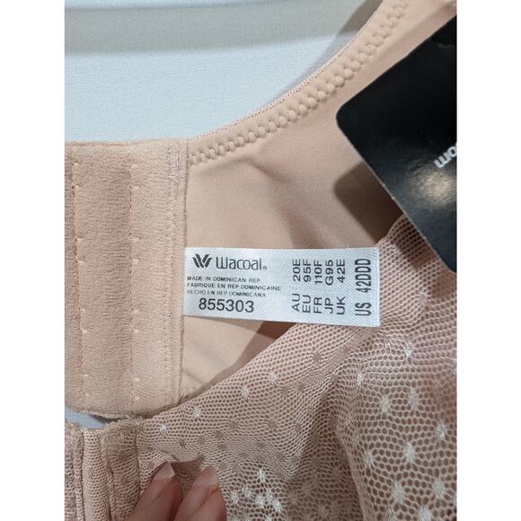 Wacoal 855303 Bra Back Smoothing Full Coverage Underwire Blush Pink 42DDD NWT - Picture 3 of 10
